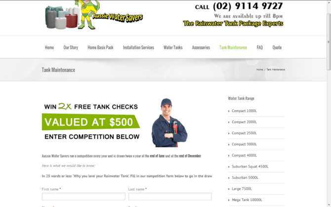 Aussies Water Tanks - Tank Maintenance