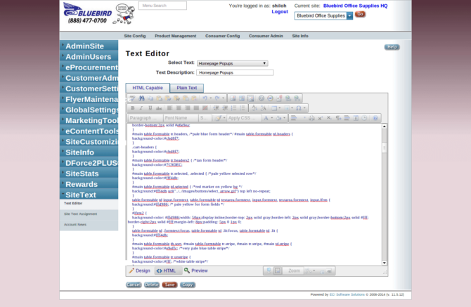 Blue Bird - Text Editor - Screenshot