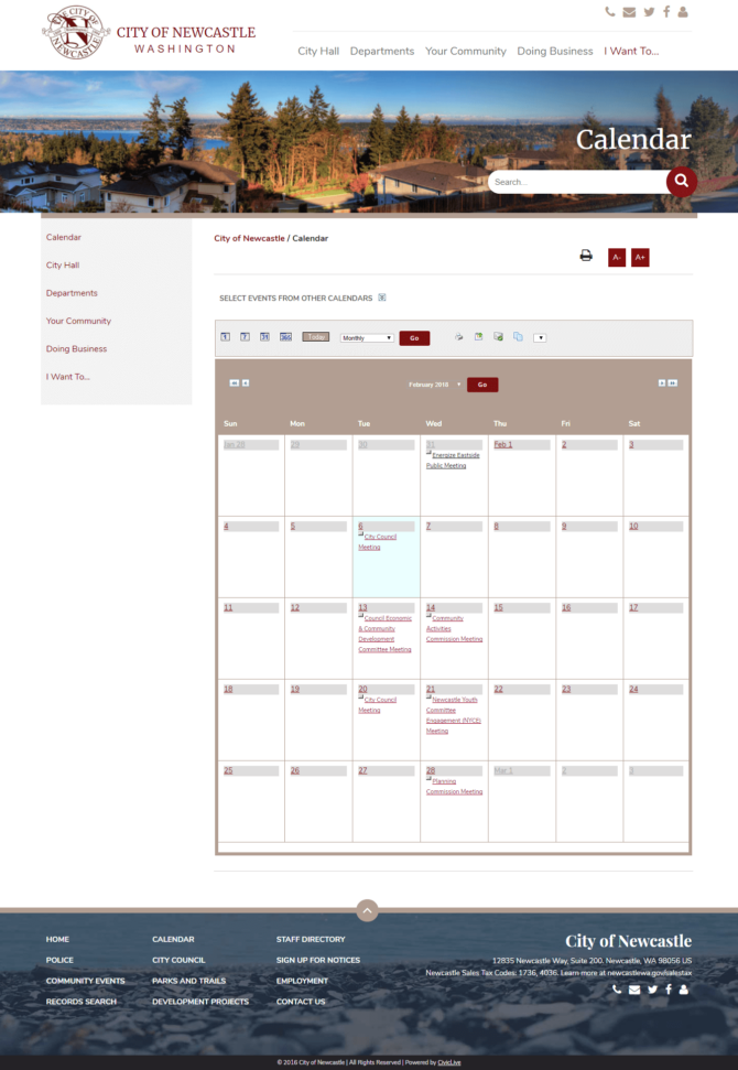 City Of News Castle - Calendar - Screenshot