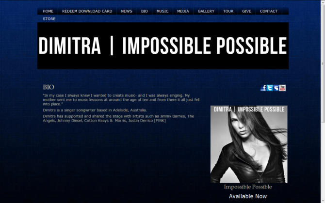 Dimitra Music - BIO - Screenshot