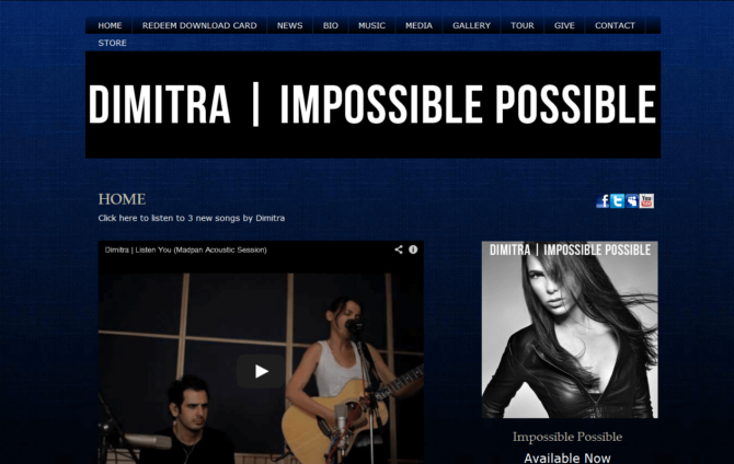 Dimitra Music - Home - Screenshot