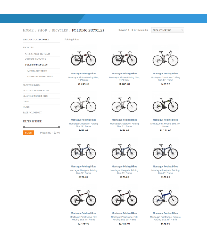 Electric Cyclery - Folding Bicycles - Screenshot