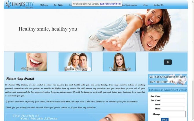 Haines City Dental - Home - Screenshot