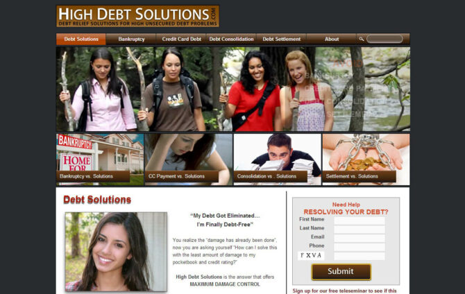 High Debt Solutions - Screenshot