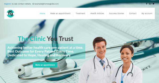 HomeopathyPortal - Home - Screenshot