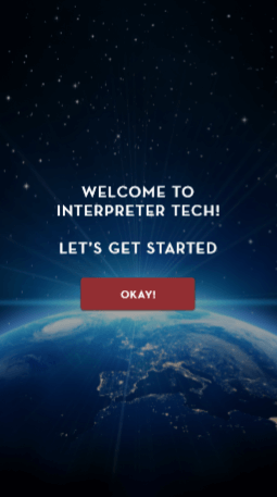 InterpreterApp - Welcome - Screen