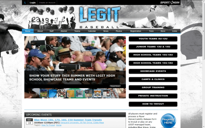 LEGIT Baseball - Home - Screenshot
