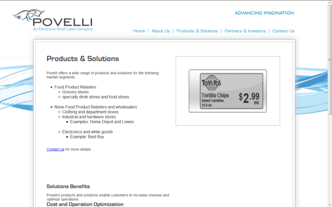 Povelli - Products & Solutions - Screenshot