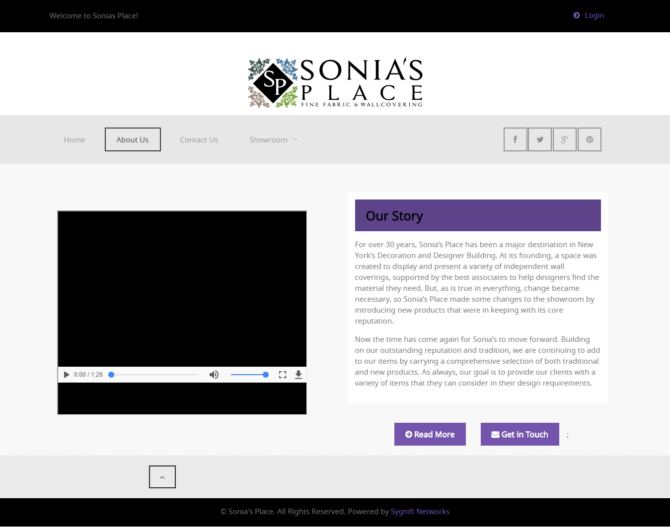 Sonias Place - About - Screenshot