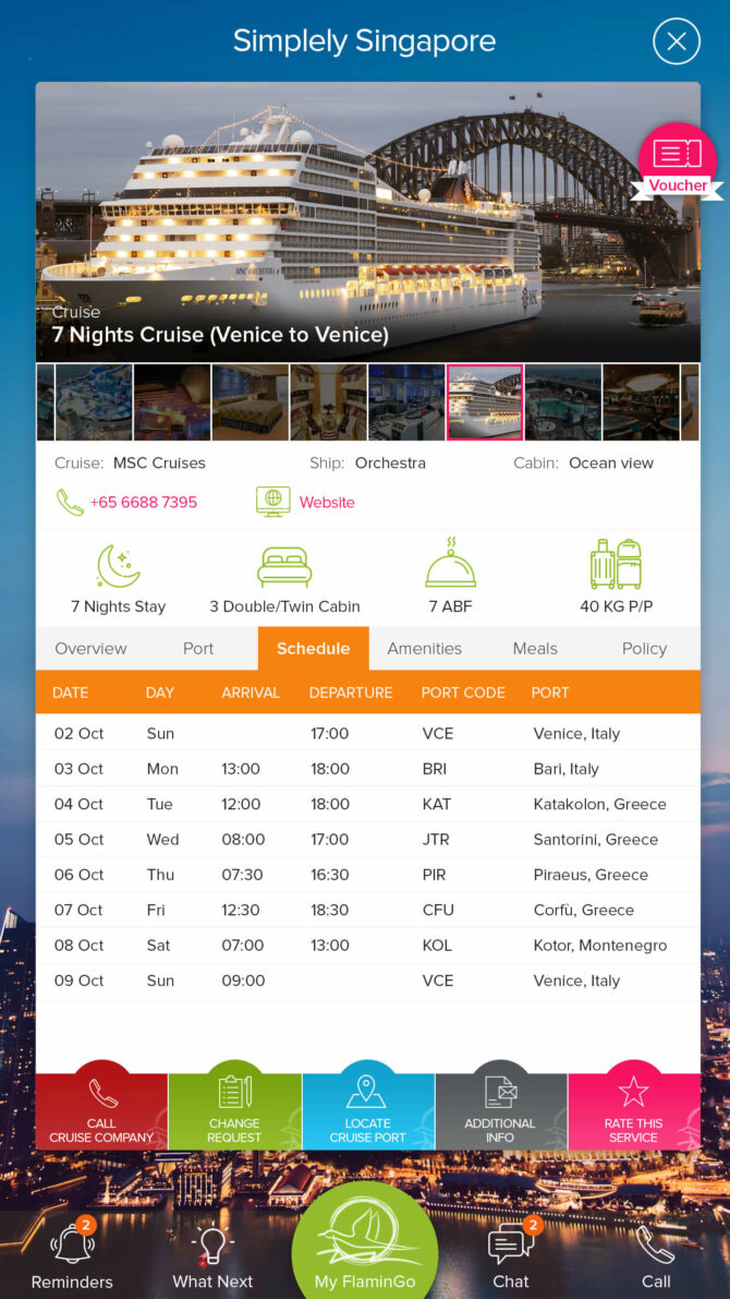 TechpureTravelApp - Cruise - Screen