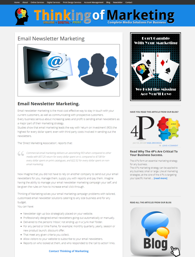 WetSet - Email Marketing - Screenshot