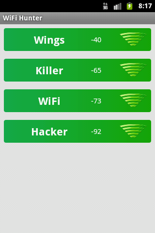 Wifi Hunter App - Wifi - Screen
