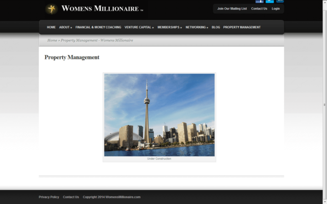 Womens Millionaire - Property Management - Screenshot