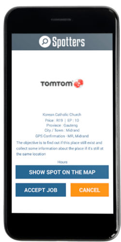 Spotters - Tomtom - Screen