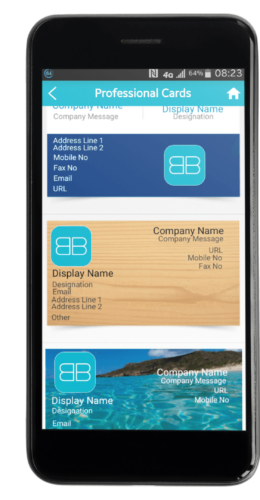 BOBL App - Professional Cards - Screen