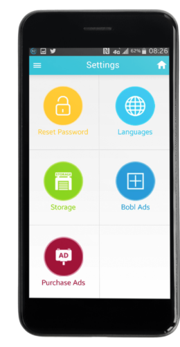 BOBL App - Settings Screen