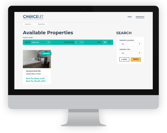 Choicelet - Available Properties - Screenshot