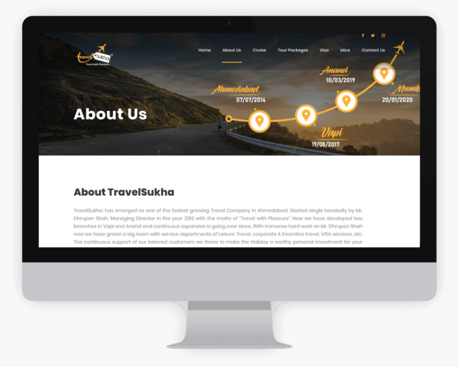 Travelsukha - About - Screenshot